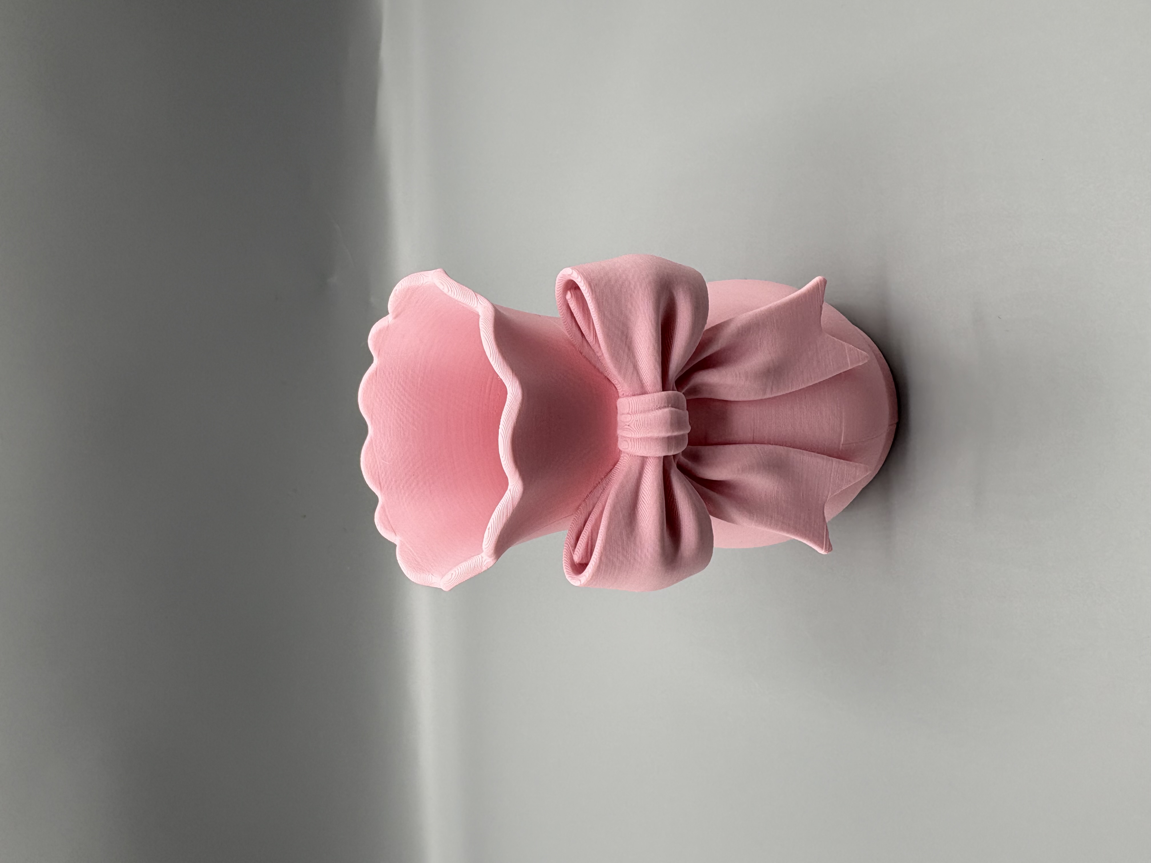 Vază decorativă 3D cu fundă – Roz pastel - imagine galerie