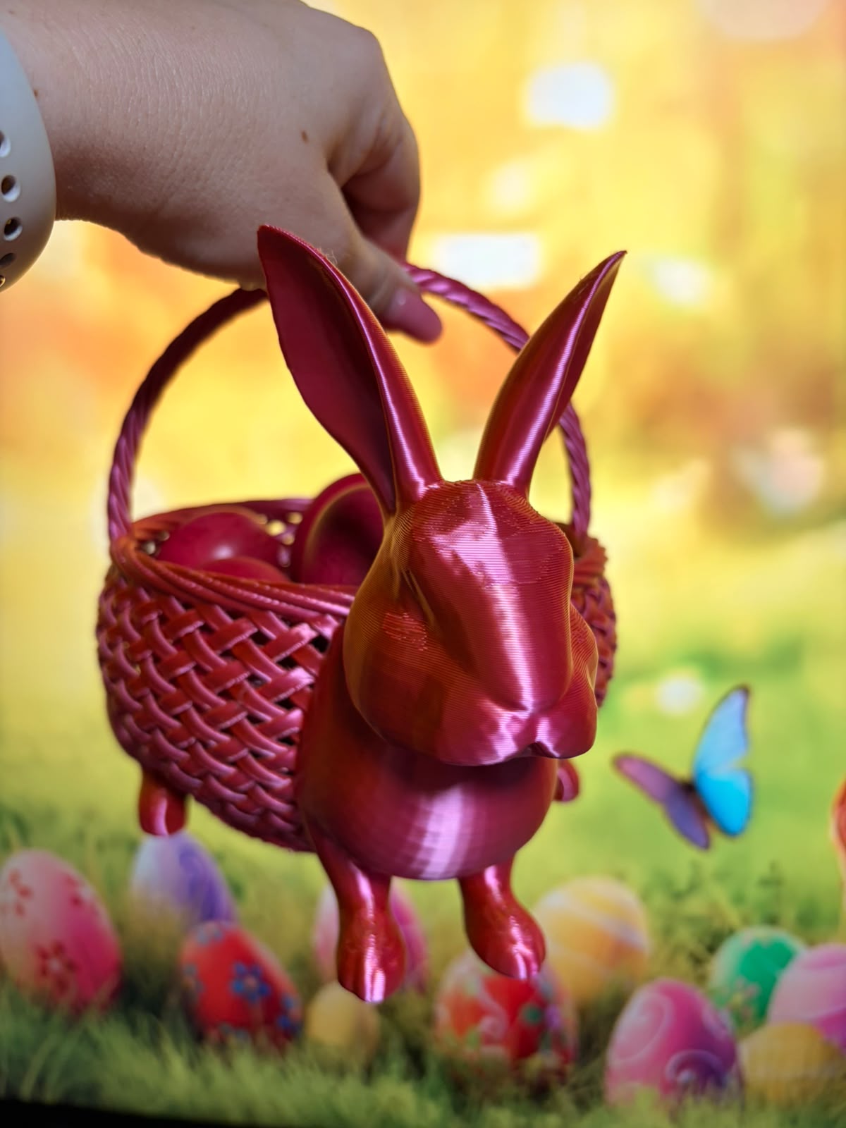 Coșuleț 3D Decorativ în Formă de Iepuraș – Accesorii Paște / Cadouri - imagine galerie