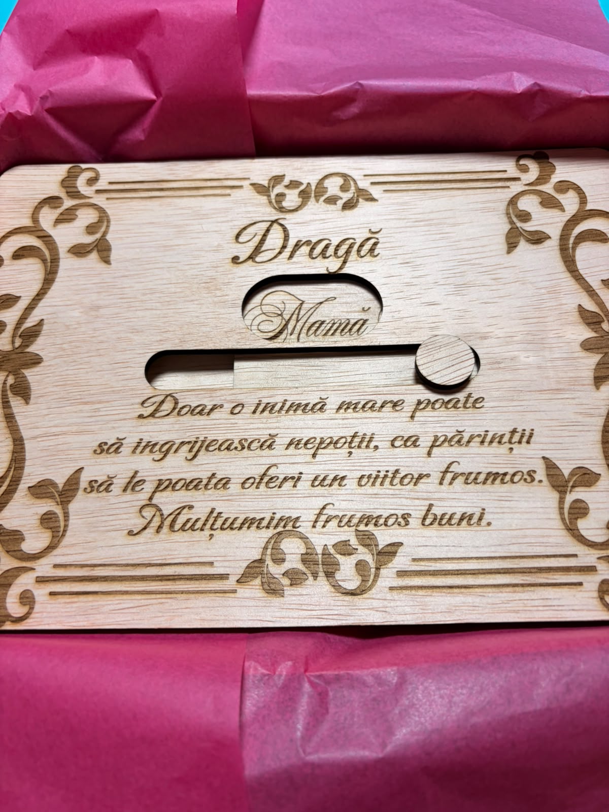 Plachetă Decorativă Personalizată din Lemn cu Mesaj pentru Bunici - imagine galerie