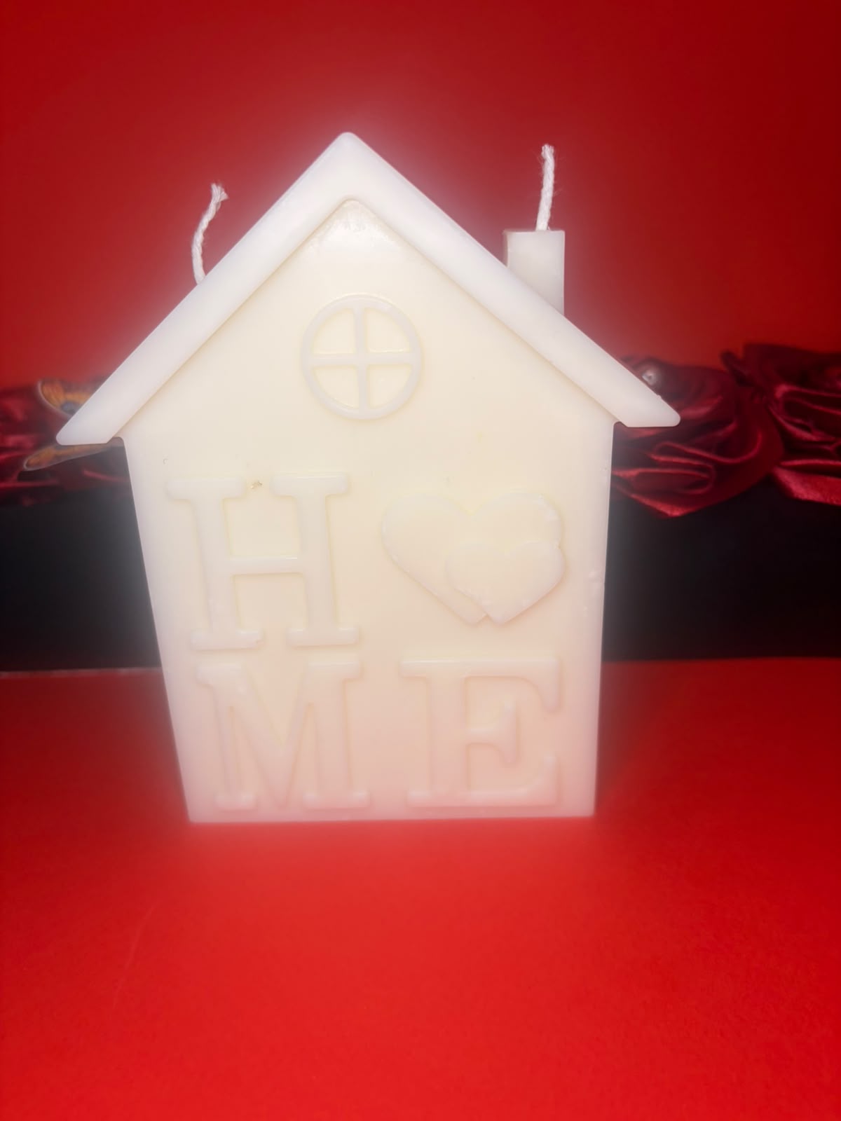 Lumânare Handmade Model Căsuță cu Mesaj „HOME” și Coș – Kasem Studio - imagine galerie