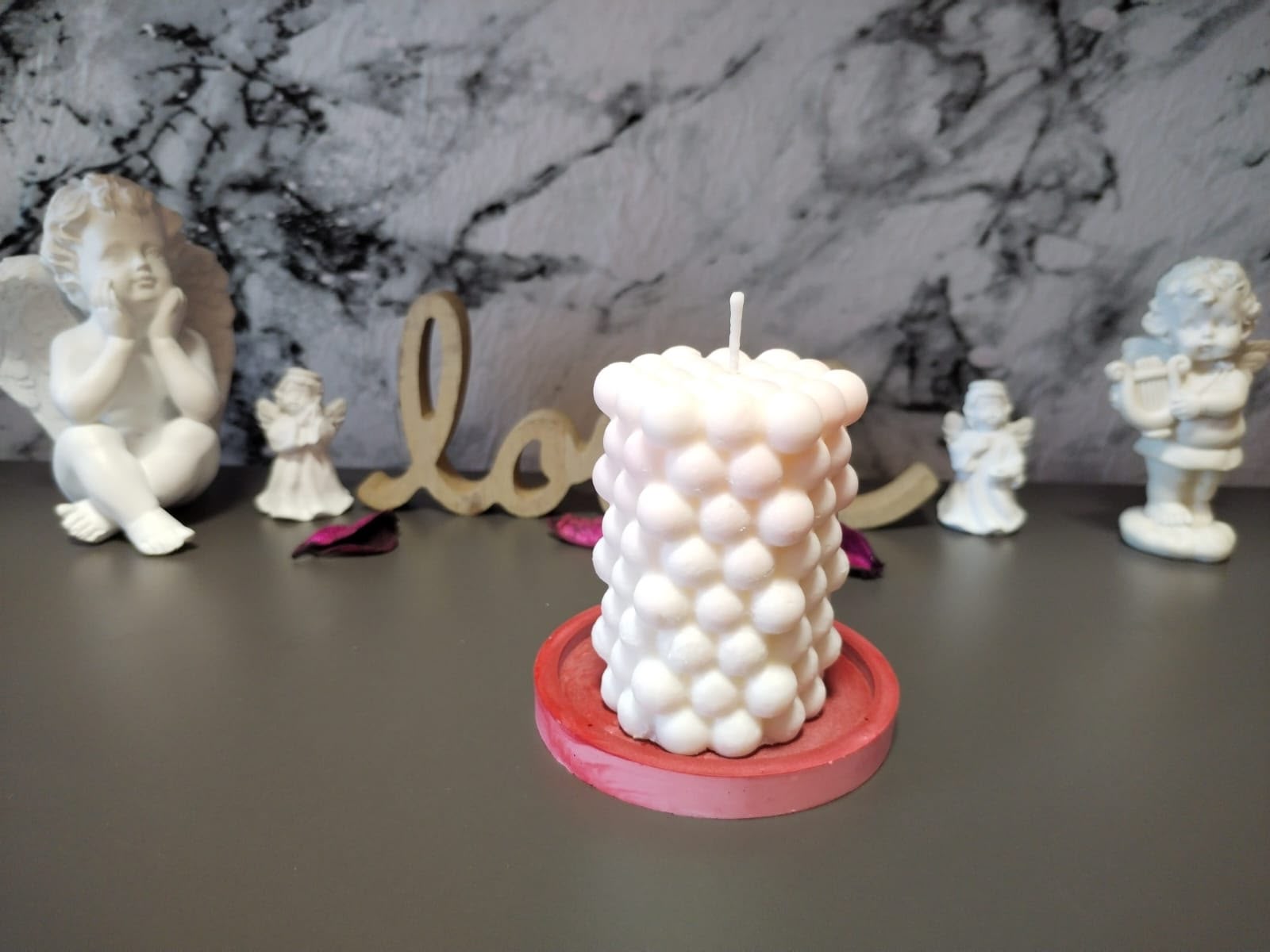 Lumânare Handmade Model Bubble / Bule – Kasem Studio - imagine galerie
