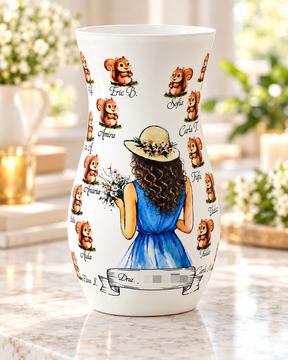 Vază Decorativă cu Poză și Mesaj Personalizat – Cadou Emoționant - imagine galerie