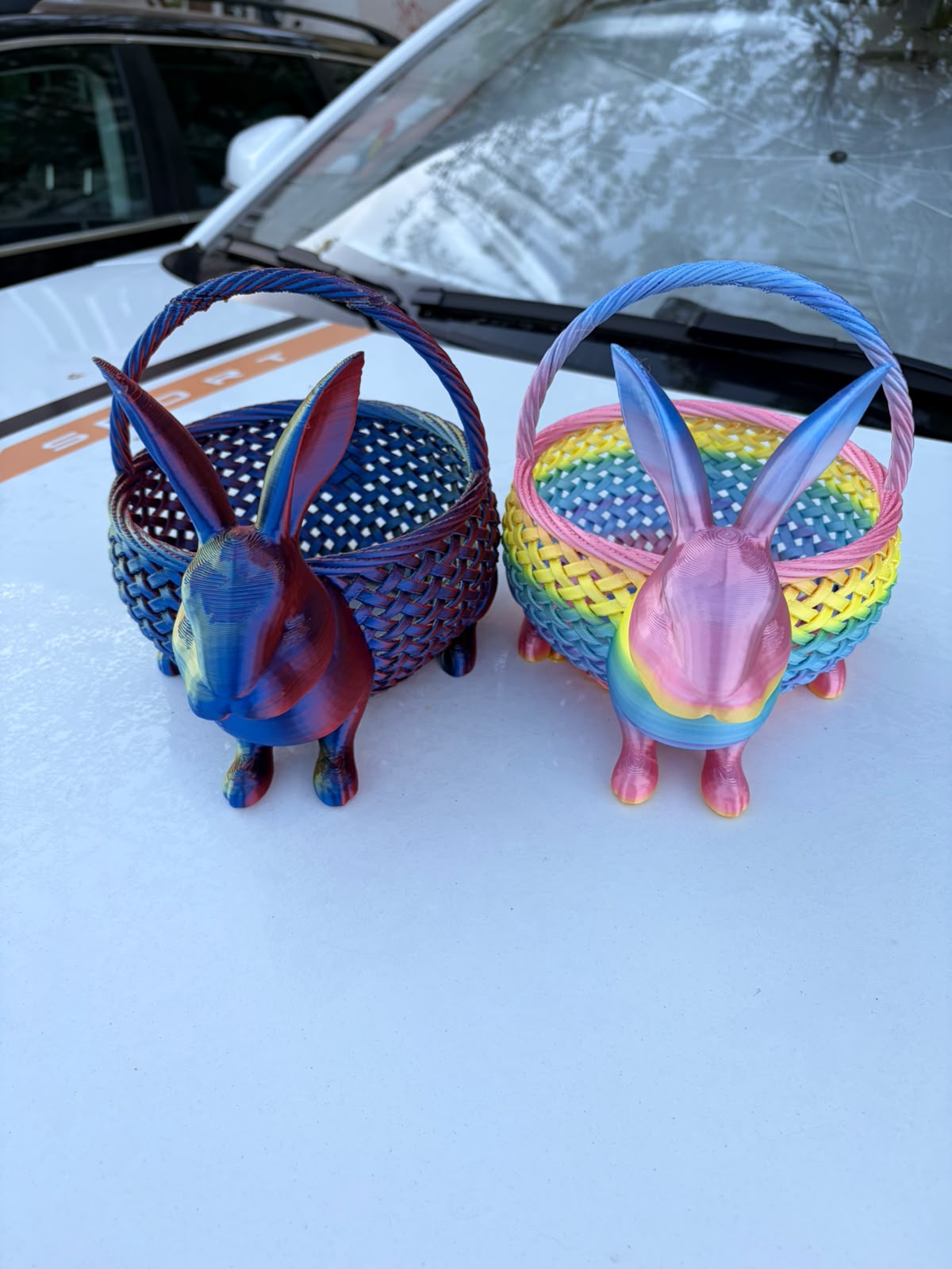 Coșuleț 3D Decorativ în Formă de Iepuraș – Accesorii Paște / Cadouri - imagine galerie