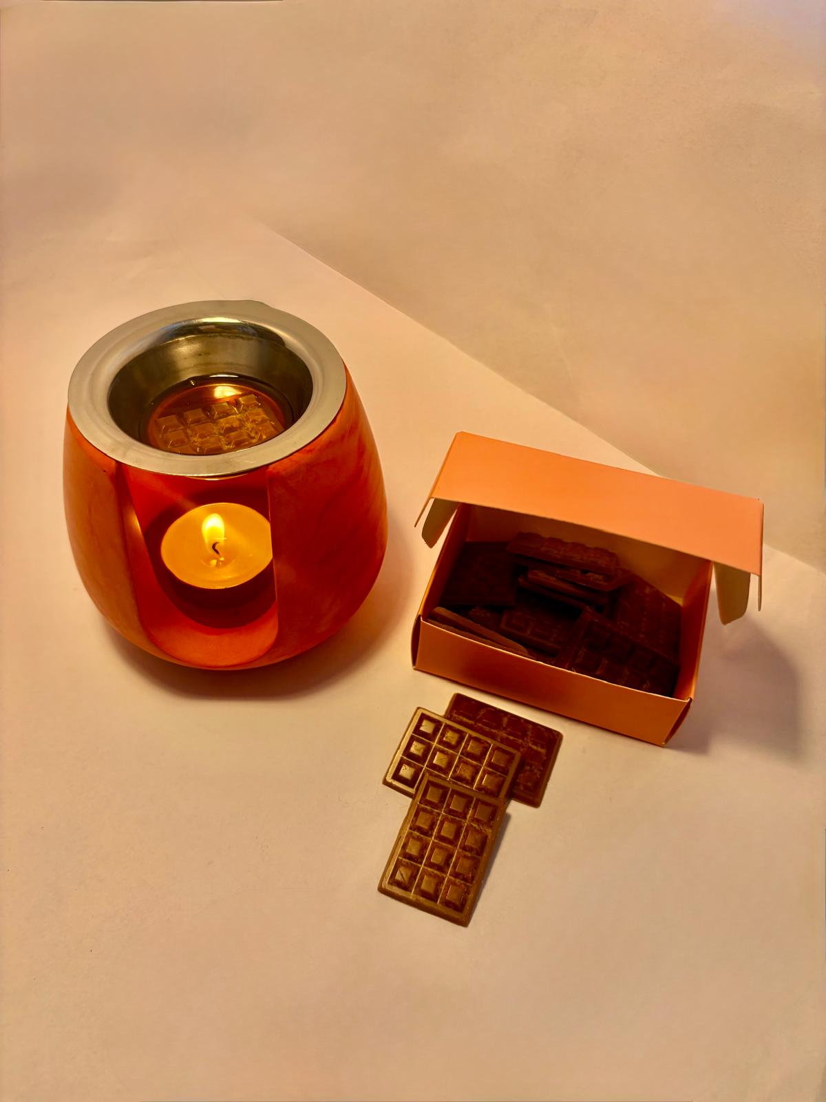 Set Ceară Parfumată „Sweet Chocolate” (Wax Melts) Lampă de Aromaterapie – Kasem Studiocu - imagine galerie