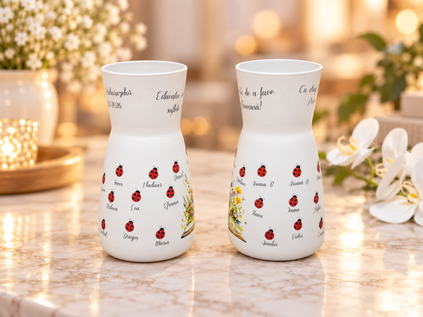 Vază Personalizată pentru Cadre Didactice – Cadou Unicat cu Mesaj de Suflet - imagine galerie