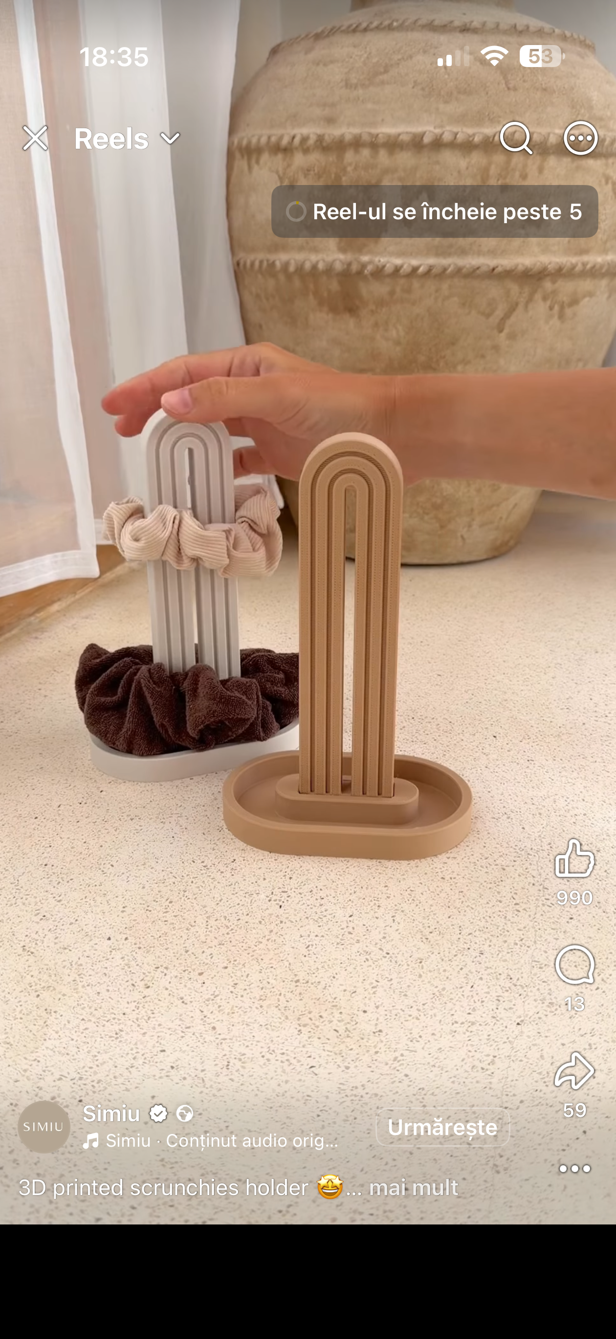 Suport pentru Elastice de Păr Scrunchie – Organizator 3D Elegant