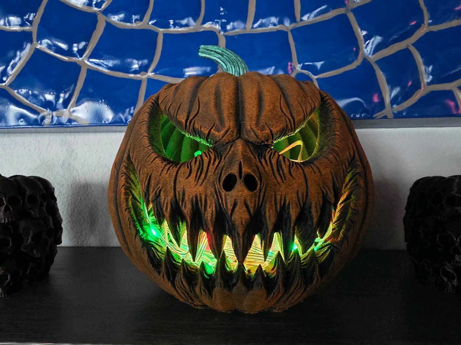 Dovleac 3D decorativ și iluminat pentru Halloween