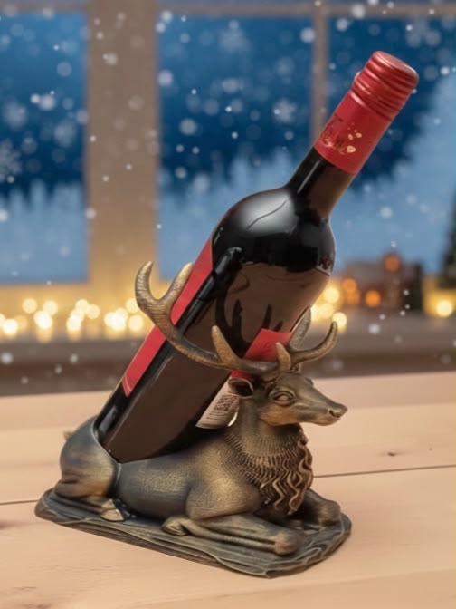 Suport decorativ pentru sticlă de vin – Cerb