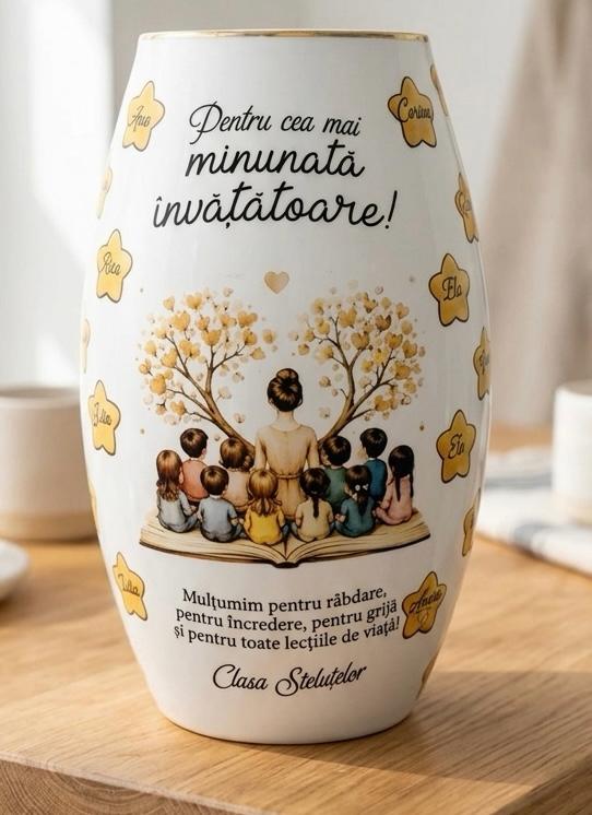 Vaze personalizate pentru învățătoare – Cadoul perfect de final de an sau aniversare